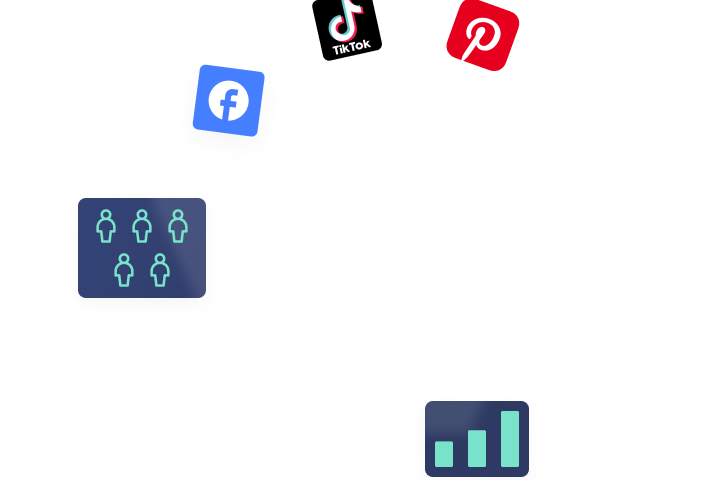Full funnel setup i vores Paid Social strategi til pinterest, facebook, instagram og tiktok